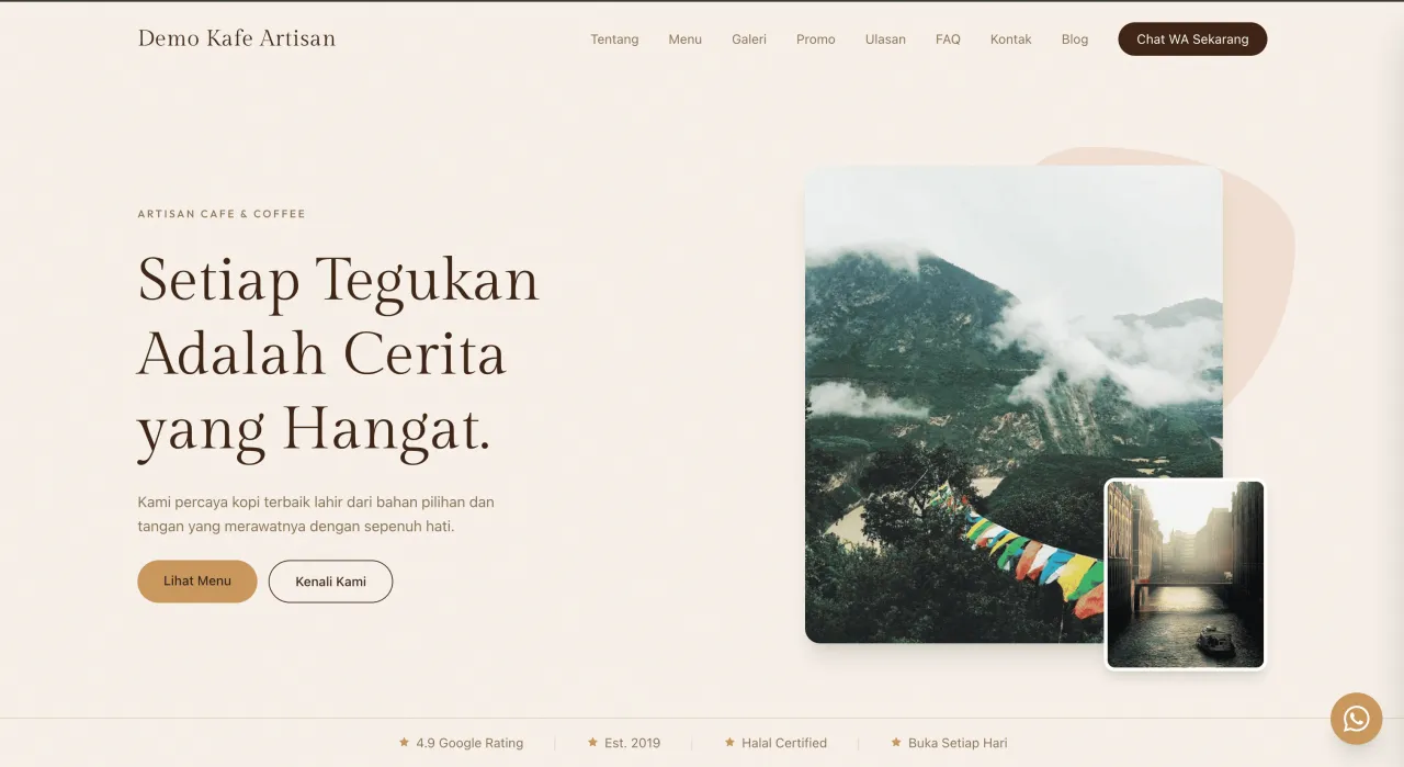 Template Kafe Artisan