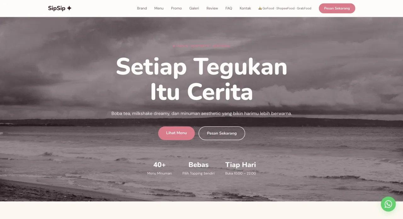 Template Minuman Theme 3 — SipSip