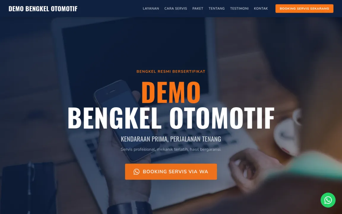 Template Bengkel & Otomotif