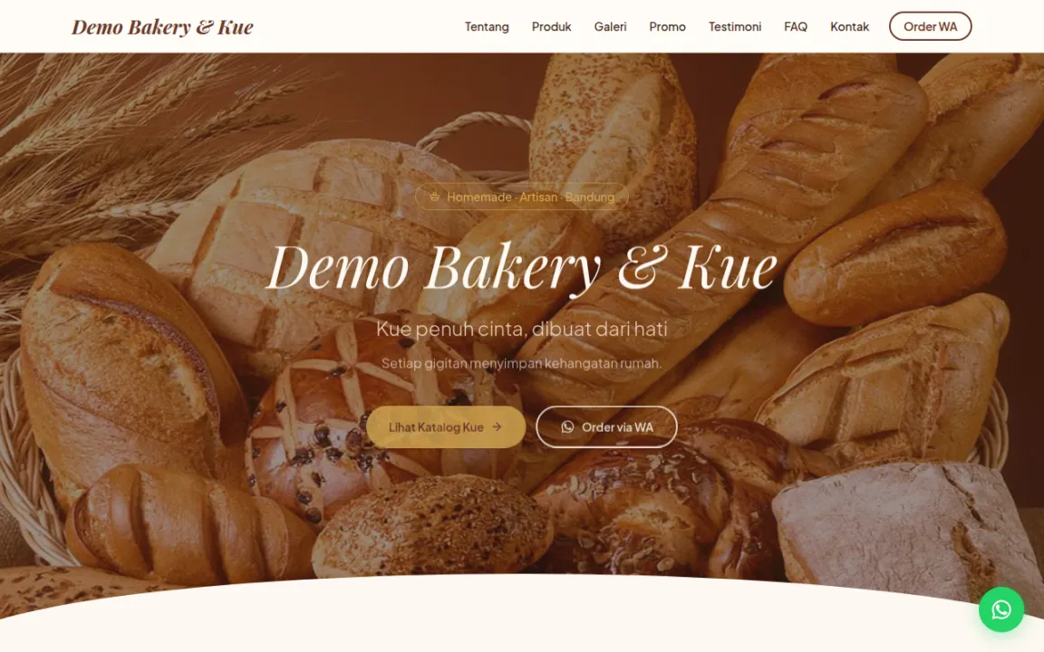 Template Bakery & Kue
